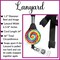 Tie Dye Retractable Badge Reel, Colorful Badge Holder, Retractable ID Badge Reel, Rainbow Badge Clip, Rainbow Lanyard - GG2123 product 6
